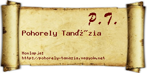 Pohorely Tanázia névjegykártya